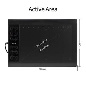 ปากกาดิจิตอลไร้แบตเตอรี่ <span class=keywords><strong>Vinsa</strong></span> รุ่นขายดี ออกแบบอย่างมืออาชีพ 8192 ระดับแรงกด สำหรับเขียน วาดภาพ และกราฟิก - Product Image 2