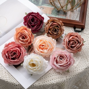 Cabezas de Flores de Rosa Glaseadas del Fabricante, Venta al por Mayor, Decoración para Bodas, Artesanías, Plantas Verdes, Flores Simuladas, Flores Secas - Product Image 1