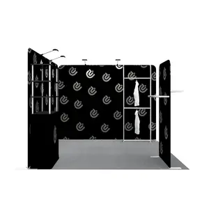 Portable léger Tension tissu aluminium vêtements supports étagère support outil gratuit salon 10x10 exposition stand
