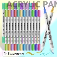 Ensemble de marqueurs professionnels pour étudiants, 48 couleurs, encre opaque à base d'eau, séchage rapide, lavable, résistante à la décoloration, double pointe de haute qualité