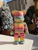 Blocs de construction créatifs arc-en-ciel colorés en gros, briques géométriques à facettes, figurine d'ours, jouet d'art de collection, décoration intérieure