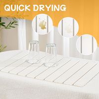 Tapis de séchage en pierre pour comptoir de cuisine, grand tapis de séchage en pierre pliable, tapis de bain absorbant en terre de diatomées à séchage rapide