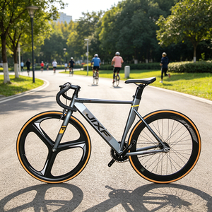 Bicicleta Fixie 7P 700C con Cuadro de Aleación de Aluminio, Piñón Fijo, Manillar Curvo, Bicicleta de Carretera, Urbana, de Pista, de Carreras - Product Image 5