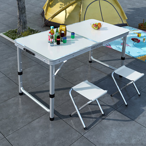 Portable Folding Table Aluminum Rectangular Outdoor Camping Picnic Use - Product Image 3