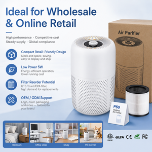 <span class=keywords><strong>Purificateur</strong></span> <span class=keywords><strong>d</strong></span>'<span class=keywords><strong>air</strong></span> silencieux pour table avec veilleuse intégrée, élimine les gaz nocifs en intérieur, idéal pour la chambre familiale, le dortoir, les petits espaces de vie - Product Image 5
