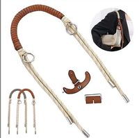 Poignée de sac personnalisée de luxe en corde d'escalade torsadée épaisse, en nylon tressé, résistante à l'usure, pour sac à déjeuner et sac à main, avec fonction de réduction de charge et chaîne