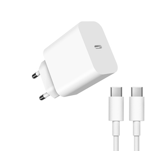 Adaptador PD de 20 W, USB Tipo C, Carga Rápida, Enchufe para UE, EE. UU. y Reino Unido, <span class=keywords><strong>Cargador</strong></span> de Pared, Cable para <span class=keywords><strong>iPhone</strong></span> 16, Teléfono Móvil - Product Image 1