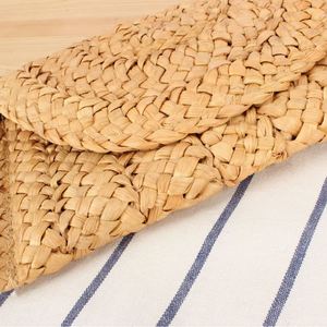 T191 Women's Lightweight Durable Straw Beach Clutch Bag Open Closure Polyester Lining Summer Mini Vacation - Product Image 5