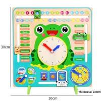 Horloge grenouille calendrier météo vertical Puzzle éducation précoce jouets éducatifs cognitifs pour les aides pédagogiques de la maternelle