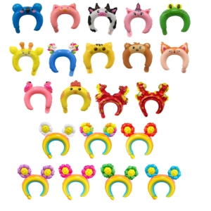 BLN Bandeaux gonflables en aluminium Mylar en forme d'animaux, accessoires de fête pour enfants, décorations de fête d'anniversaire en extérieur - Product Image 1