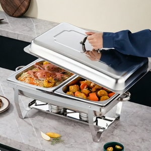Estufa Buffet Comercial Golden <span class=keywords><strong>Hotel</strong></span> & Restaurant de 9L, Acero Inoxidable y Vidrio, con Diseño Plegable y Calentamiento a Alcohol - Product Image 2