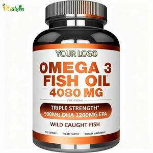 Омега-3 рыбий жир из дикой природы в мягких капсулах, 4080 мг, высокое содержание EPA 1200 мг, DHA 900 мг, добавка Омега-3, OEM - Product Image 1