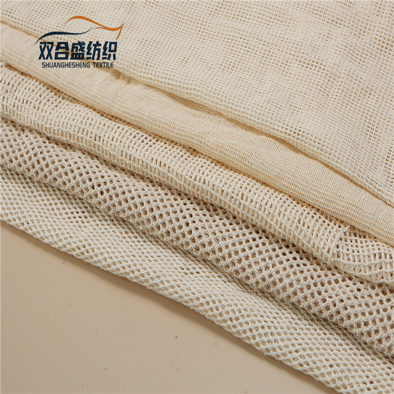 New Mesh Fabric 100% Organic Cotton Made Custom Color Organic Cotton Dress Home Textile Plain Dyed WHITE Woven Garment Bags