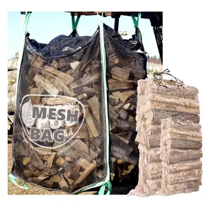 Mesh Bags Firewood Bags 800KG 1000KG Mesh Net Bag Log Firewood Bag Big Ventilated Bulk Vents Bag