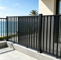 Barandilla de aluminio personalizada para porche, impermeable, antirust, de aleación de aluminio, para balcón, patio, exterior de casa.