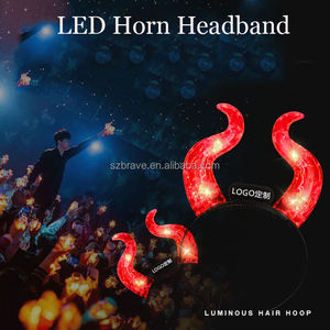 Diadema LED con Cuerno del Diablo para Fiesta de Halloween, Disfraces de Carnaval con Luz Intermitente, Favores de Fiesta <span class=keywords><strong>Promo</strong></span>, Novedad - Product Image 2
