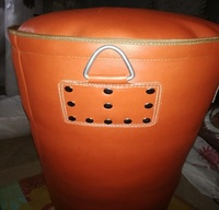 Sac de frappe lourd en cuir PU marron écologique de 120 cm pour le kickboxing, le Muay Thai et les arts martiaux - Protection intégrée
