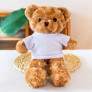 SongshanToys Plush Toys Stuffed Animal Blank Sublimation Mini Teddy Bear T Shirts Wholesale Custom Teddy Bear Logo