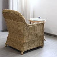 Fauteuil en rotin tressé à la main, style côtier australien, pour salon, chaise d'appoint en osier naturel, intérieur/extérieur, Australie