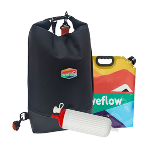 Sistema de filtro de agua por gravedad de 8L para camping, bolsa plegable, purificador de alto flujo para exteriores, para excursiones en grupo y base de acampada, almacenamiento compacto - Product Image 1