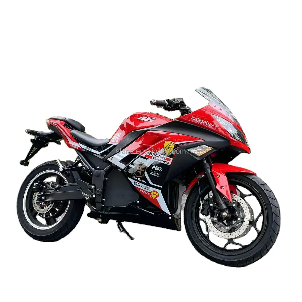 Sepeda Motor Balap, Sepeda Motor Listrik Kecepatan Tinggi 72V Hemat Biaya Baterai Ganda 3000W untuk Dewasa