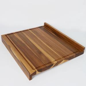 <span class=keywords><strong>Planche</strong></span> à découper en bois d'acacia écologique, grande <span class=keywords><strong>planche</strong></span> à pâtisserie pour comptoir avec bords surélevés, naturelle et durable - Product Image 6