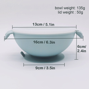 Vaisselle sans BPA pour enfants, assiette d'alimentation pour bébés, bol en silicone à ventouse - Product Image 2