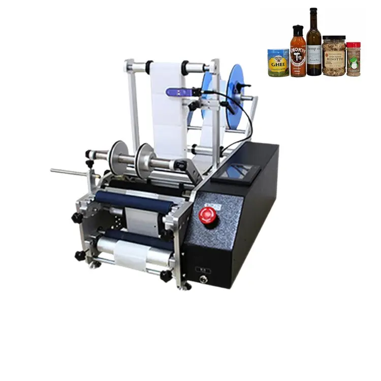 Semi Automatic Tabletop Plastic Glass Nail Polish Glass Round Bottle Manual Labeling Machine for small bottle label machine