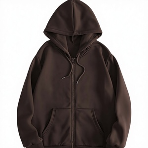 Sweat à capuche pour homme, col rond, manches longues, respirant, brodé, uni, 100% coton, vêtements pour homme - Product Image 2