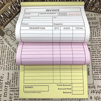 Carnet de formulaires de factures et commandes 8,3x5,5 pouces, papier autocopiant en 2 feuillets, bloc de factures duplicata, formats A4/A5/A6, formulaires NCR