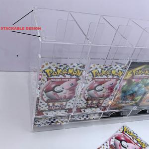 6-slot Booster Pack Acrylic hiển thị trường hợp giao dịch trò chơi Pokemon TCG thẻ plexiglass Booster Pack hộp phân phối - Product Image 4