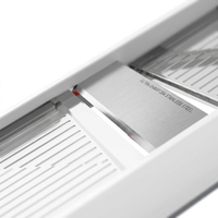 Multifunctionele 304 roestvrijstalen automatische groente- en fruitsnijder, wortelsnijder met opvangbak, keukenhulp voor huishoudelijk gebruik