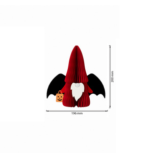 Décoration pliable écologique Halloween : Démon, Leprechaun, Gnome, Elfe – Ornements 3D en papier nid d'abeille pour fêtes, maison et vitrine - Product Image 3