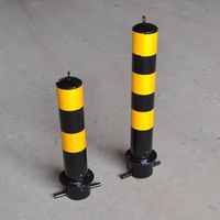 Barrières de circulation en acier du fabricant, colonnes de signalisation anti-collision fixes et réfléchissantes, colonnes de protection et d'avertissement de qualité supérieure pour la circulation