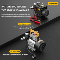 Pompe de transfert de carburant diesel CAVITT 550W 12V 24V DC avec compteur numérique et buse auto-étanche pour camions et ravitaillement