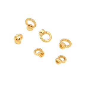 Color-preserving 18k gold double-hole twisted knot with closed loop clasp, pig <b>nose</b> beaded bracelet and necklace DIY jewelry - Product Image 5
