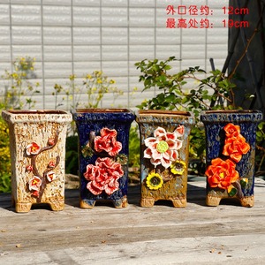 MSH simpatica casa <span class=keywords><strong>dei</strong></span> cartoni animati bambina vasi di <span class=keywords><strong>fiori</strong></span> di argilla fatti a mano piante vasi - Product Image 6