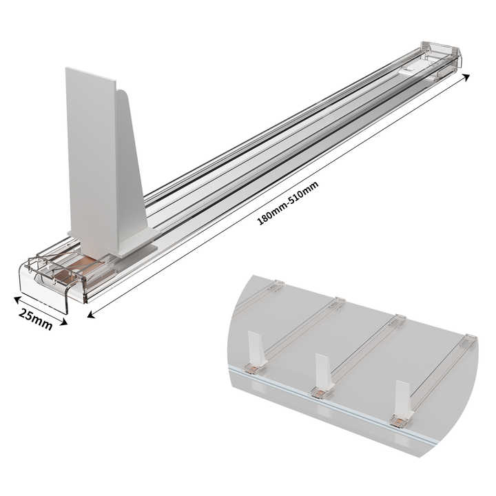 Acrylic Merchandising Shelf Pusher for Cigarettes with Divider| Alibaba.com