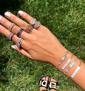 Fashion Women Lady Jewelry Red Green Blue Cz Eternity <strong>Stack</strong> <strong>Ring</strong> Set Gorgeous European Female Finger Jewelry - Product Image 2