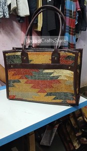 Sac fourre-tout matelassé en velours indien fait main, léger, couleur unie, écologique, été-automne, doux et tendance - Product Image 4