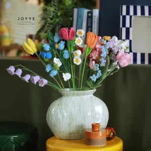 שמחה מוצרים חדשים לקישוט הבית סימולציה קורז'ג' פרח פרק כף היד אקולוגי פרח מלאכותי שיק פרחי סרוגה בעבודת יד