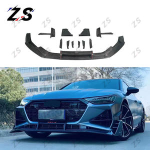 ZS pour Audi <span class=keywords><strong>A7</strong></span> C8 voiture pare-chocs avant lèvre mise à niveau RS7 Style <span class=keywords><strong>ABT</strong></span> fibre de carbone pare-chocs avant Kits de carrosserie pour Audi <span class=keywords><strong>A7</strong></span> C8 2019-2024 - Product Image 1