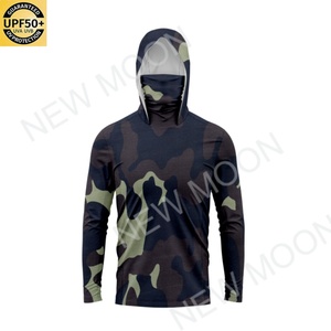 Chemise de pêche personnalisée à manches longues avec protection solaire UPF pour homme, avec capuche et masque intégré - Product Image 4