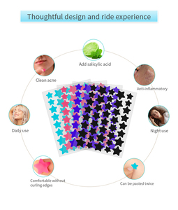 Patchs Hydrocolloïdes Anti-Boutons Pimple Master, Formes Personnalisées, Étoiles Colorées, Patchs Anti-Acné à l'<span class=keywords><strong>Acide</strong></span> <span class=keywords><strong>Hyaluronique</strong></span>, Ingrédients Biologiques - Product Image 5