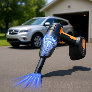 Aspirateur de voiture sans fil 12V, gonfleur de pneus numérique rechargeable avec lumière LED, accessoire essentiel - Product Image 2