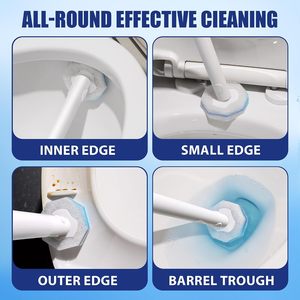 Offre Spéciale – Brosse de Toilette Jetable Écologique Grande Taille avec Long Manche et Support – Matériau PP+ABS pour Salle de Bain - Product Image 5