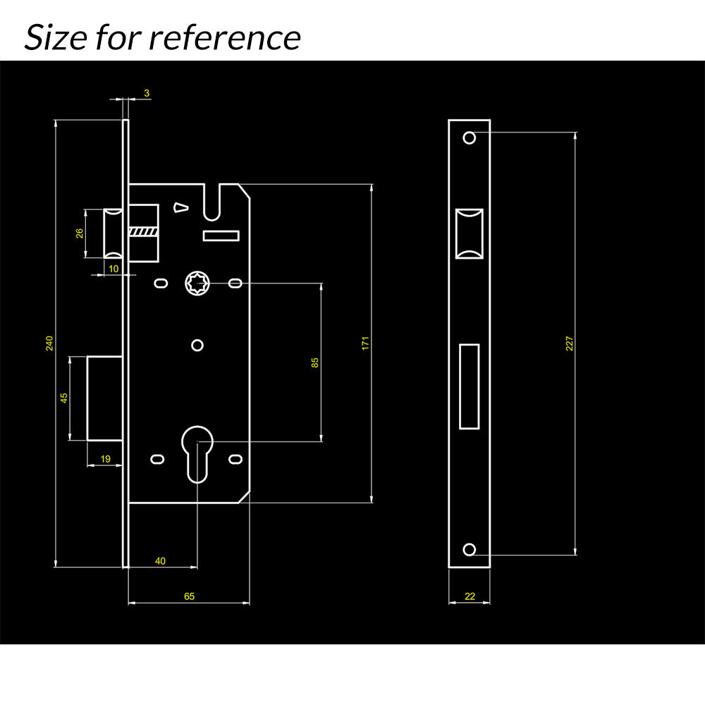 Customization High Quality Black 8540 Door Lock Body · image 5