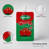 Fabricant de pochettes souples personnalisées de qualité alimentaire pour ketchup et sauce tomate avec bec verseur