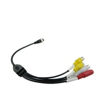 Connecteur d'aviation, câble d'adaptateur de caméra de voiture, 4 broches AV DC BNC