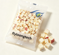 Gefreeze-droogde appelblokjes in kleine verpakkingen, knapperige FD appelblokjes, gezonde kant-en-klare gevriesdroogde fruitsnack